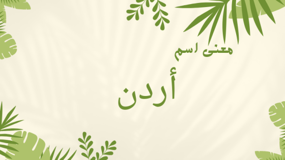 معنى اسم أردن