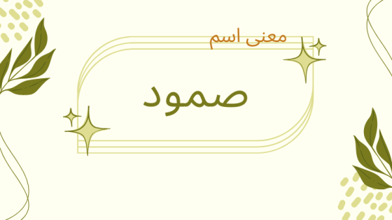 معنى اسم صمود